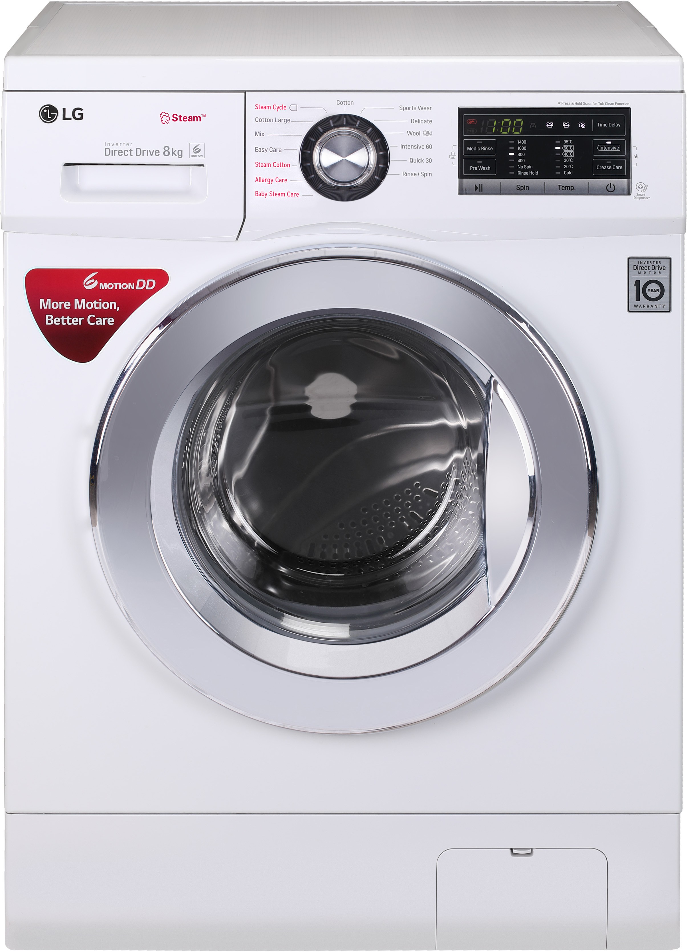 LG 8 kg Fully Automatic Front Load Washing Machine FH4G6TDYL22 Image