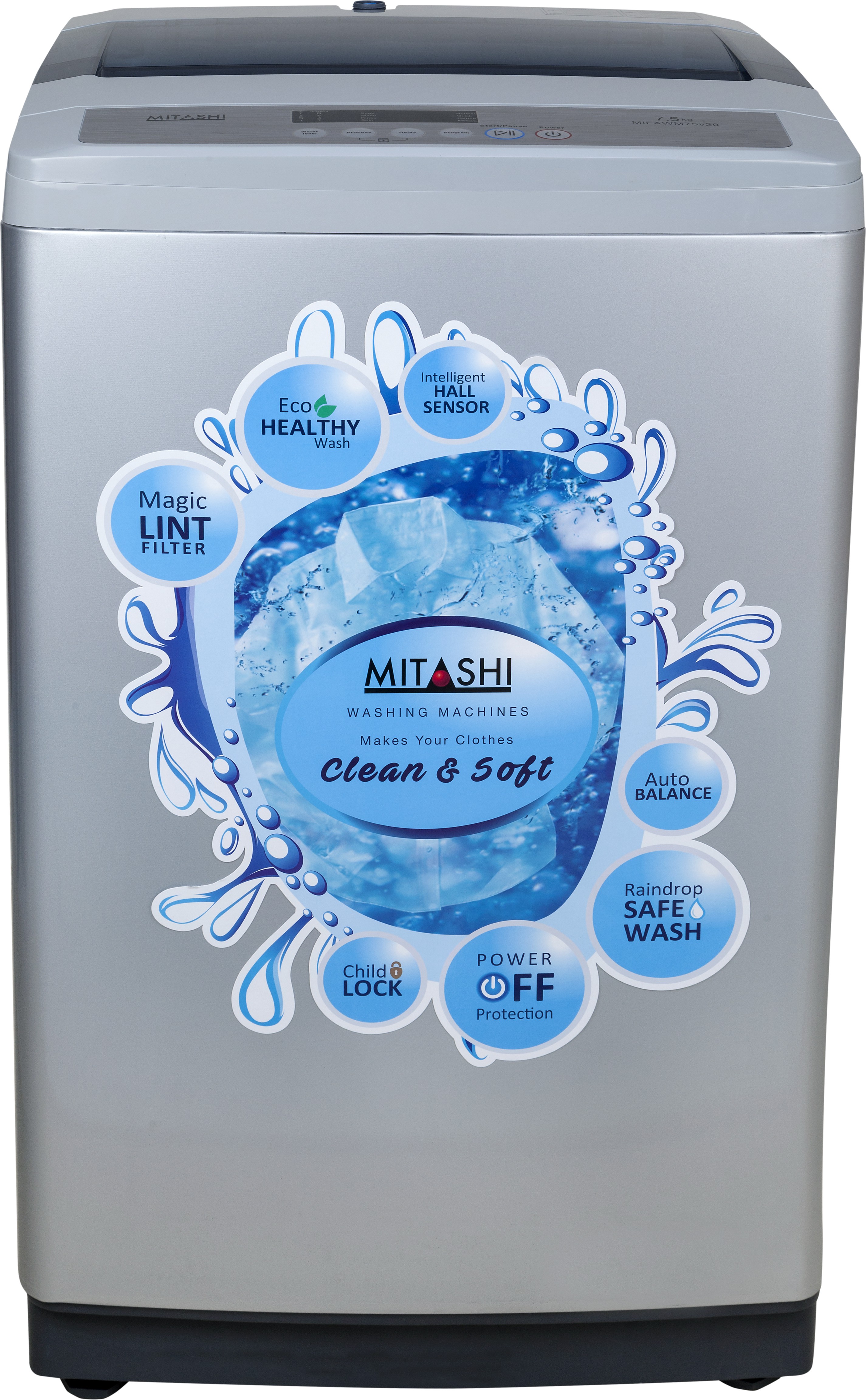 Mitashi 7.5 kg Fully Automatic Top Load Washing Machine MiFAWM75v20 Image