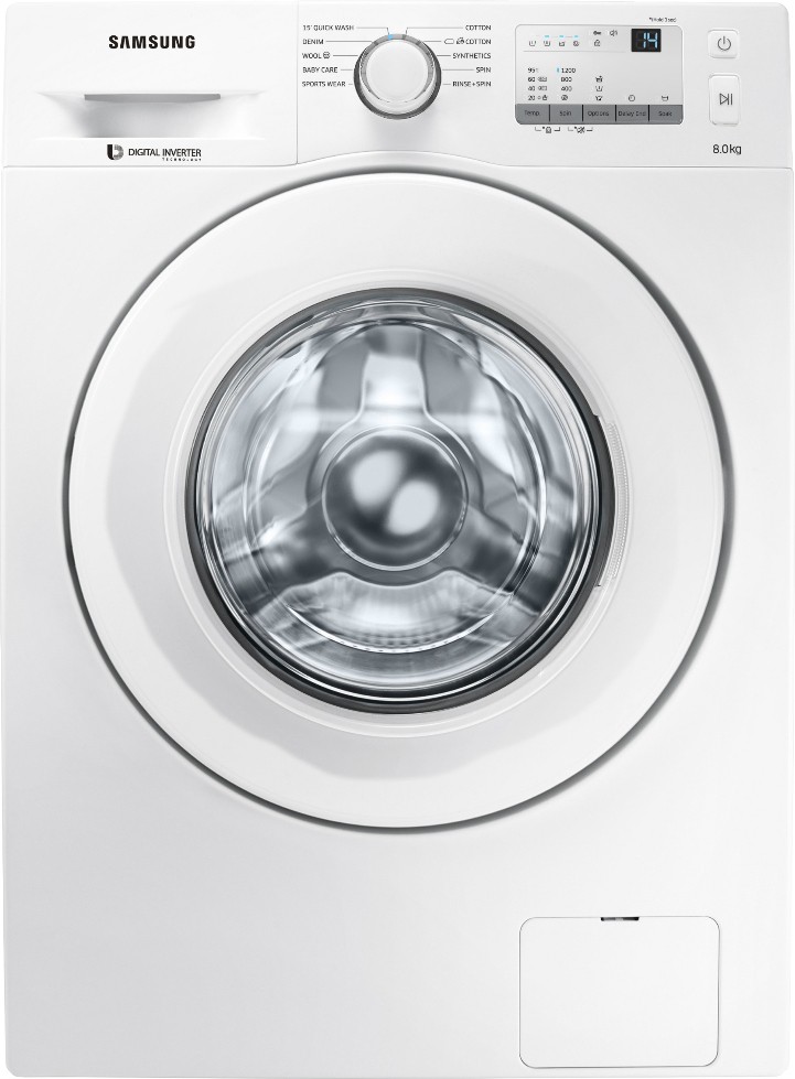 Samsung 8 kg Fully Automatic Front Load Washing Machine (WW80J3237KW/TL) Image
