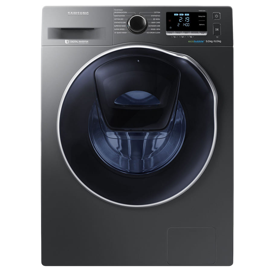 Samsung 9/6 kg Fully Automatic Front Load Washer with Dryer WD90K6410OX/TL Image