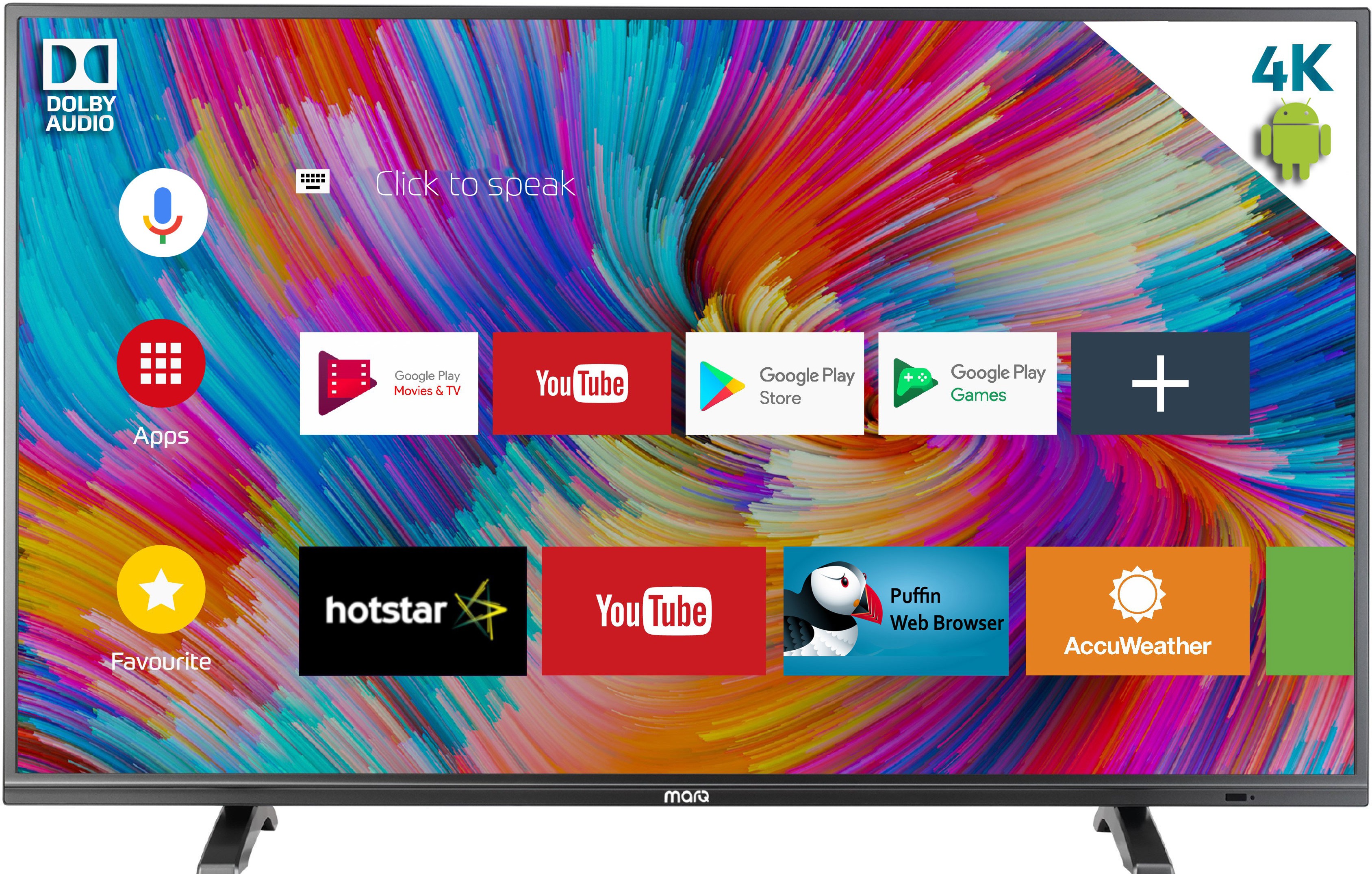 MarQ by Flipkart Dolby Certified Android (43 inch) Ultra HD (4K) Smart LED TV Image