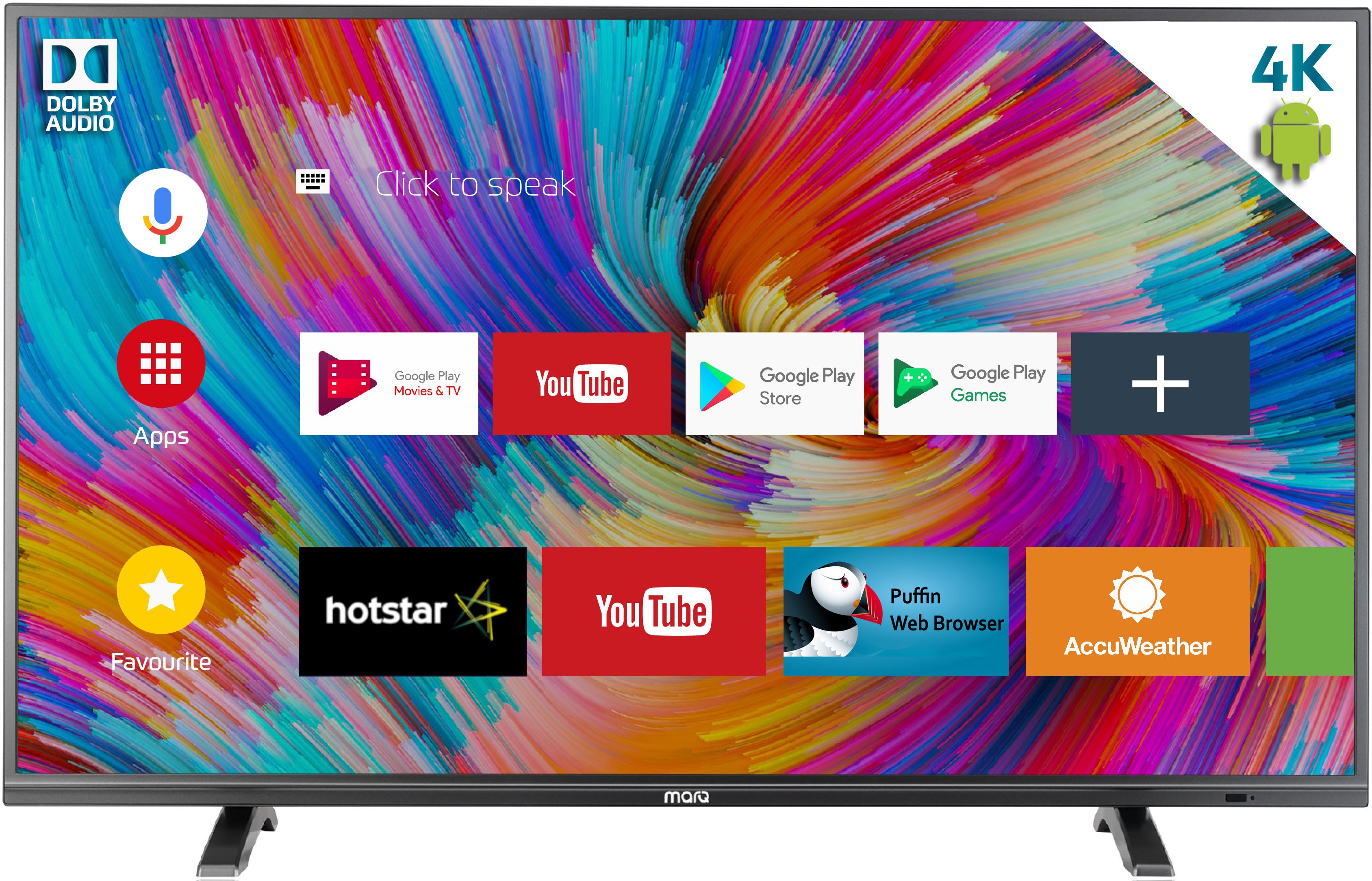 MarQ by Flipkart Dolby Certified Android (65 inch) Ultra HD (4K) Smart LED TV Image