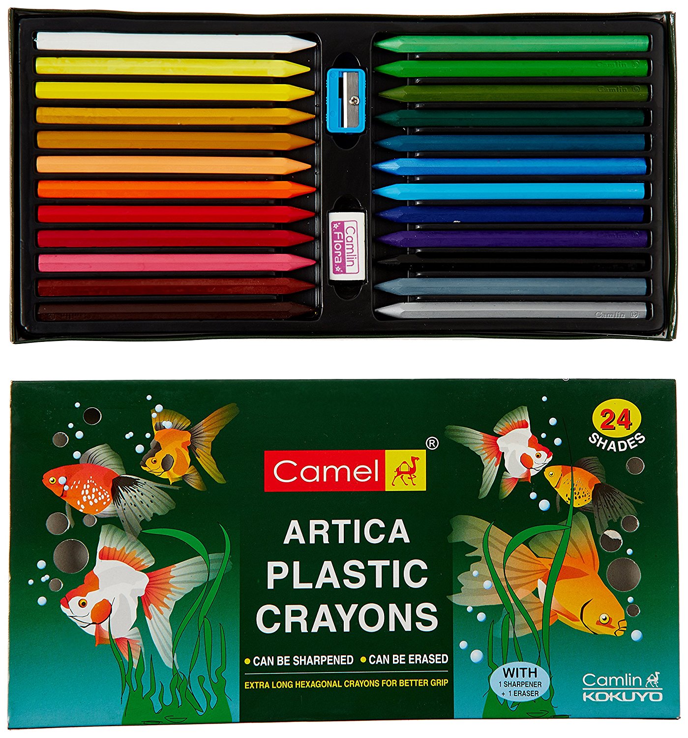 Camel Plastic Crayons - 24 Shades Image