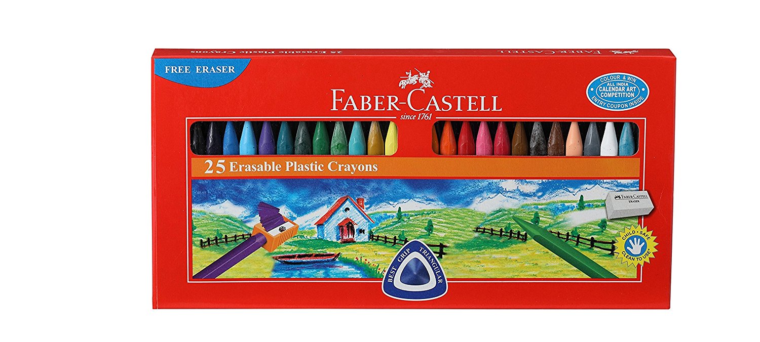 Faber Castell 25 Erasable Plastic Crayons Image