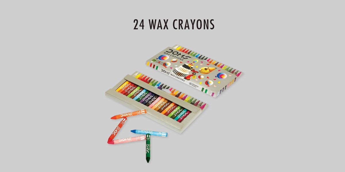 Doms Wax Crayons 24 Shades Jumbo Image