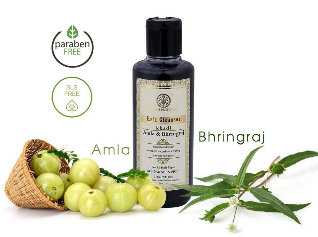 Khadi Natural Ayurvedic Amla and Bhringraj Hair Shampoo Image