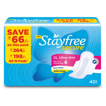 Stayfree Secure XL Ultra-Thin With Wings Image