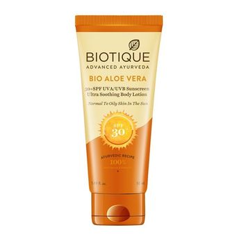 Biotique Bio Aloe Vera Ultra Soothing Body Lotion SPF 30 + Sunscreen Image