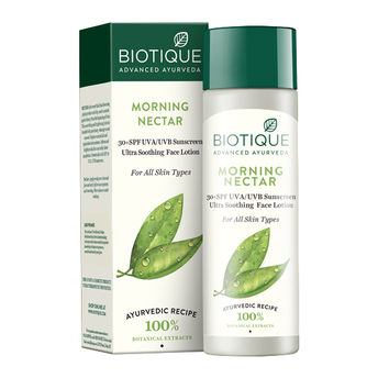 Biotique Morning Nectar Ultra Soothing Face Lotion SPF 30 UVA/UVB Image