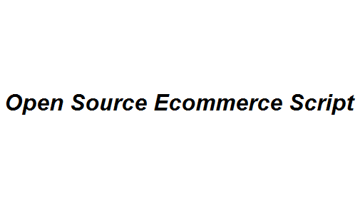 Open Source Ecommerce Script Image