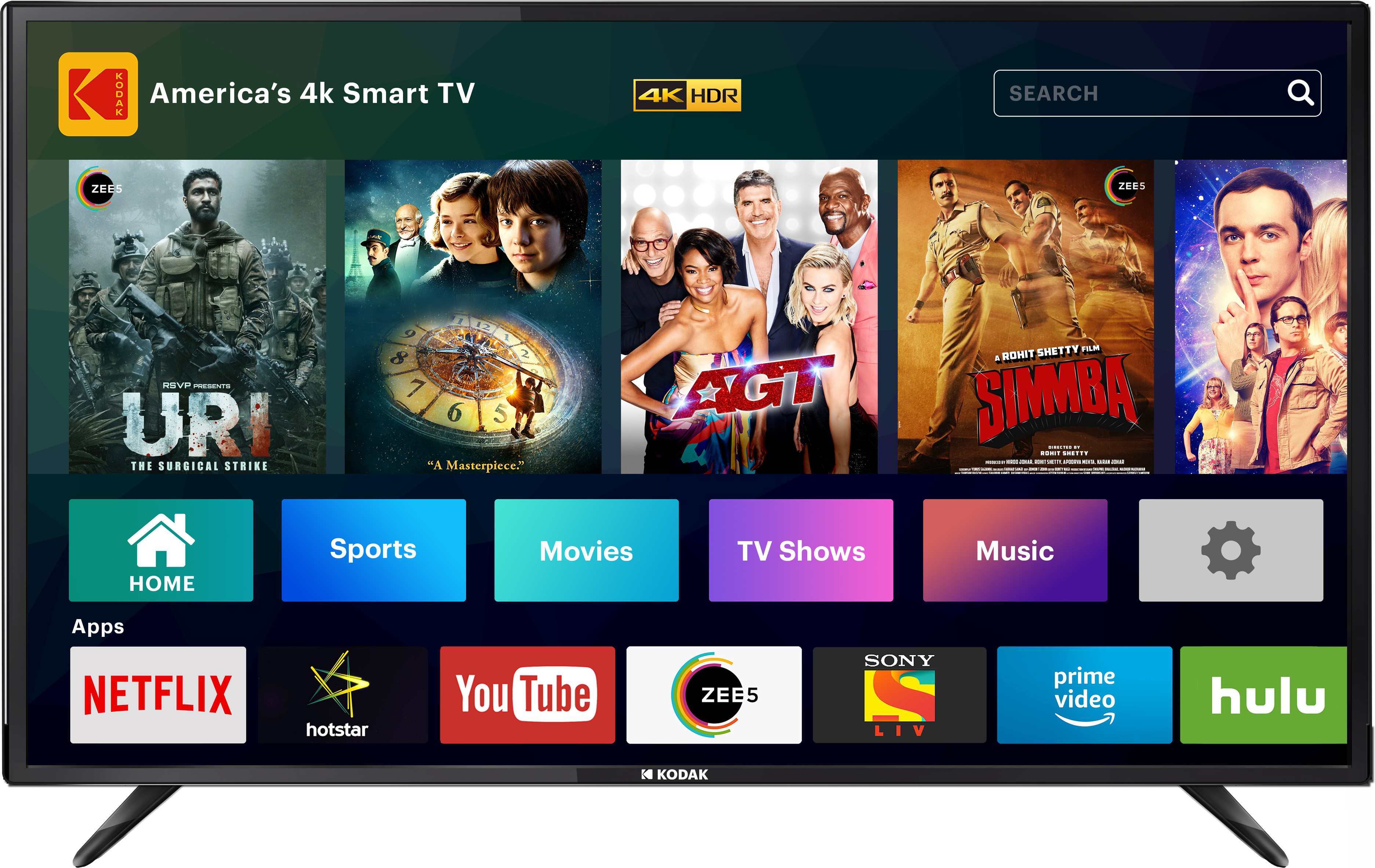 Kodak 55 4k XPro 140cm (55 inch) Ultra HD (4K) LED Smart TV Image