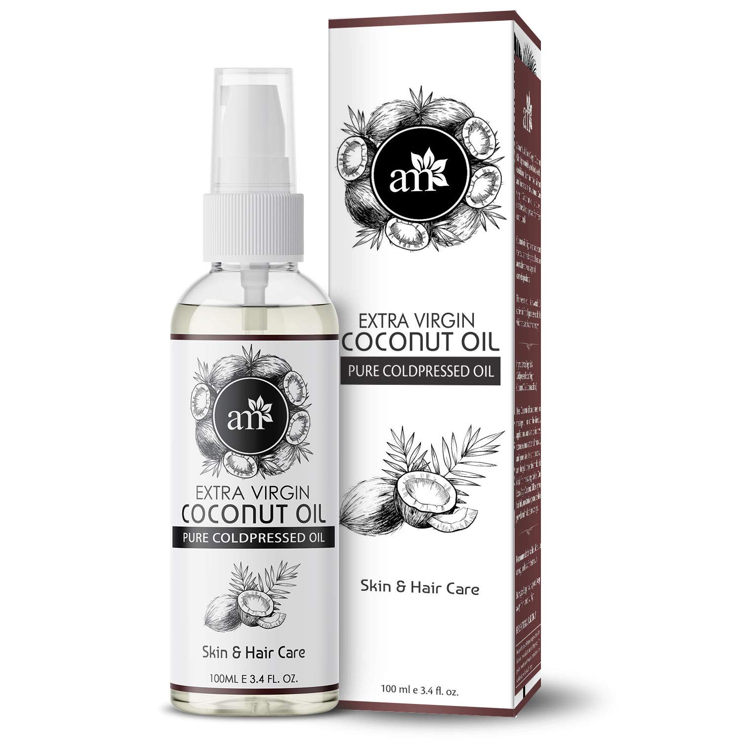 AromaMusk Organic Pure Cold Pressed Extra Virgin Coconut Oil Image