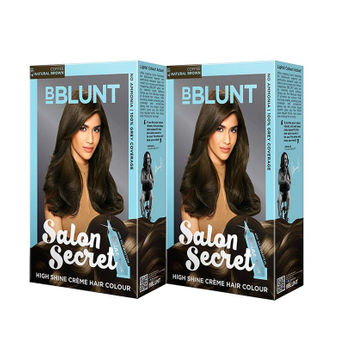 BBLUNT Salon Secret High Shine Creme Hair Colour Coffee Natural Brown Image