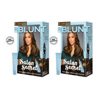 BBLUNT Salon Secret High Shine Creme Hair Colour Honey Light Golden Brown Image