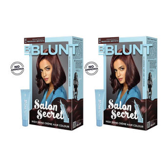 BBLUNT Salon Secret High Shine Creme Hair Colour Mahogany Reddish Brown Image