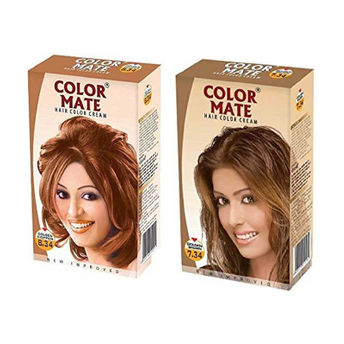 Color Mate Golden Brown and Golden Copper Hair Color Cream Image