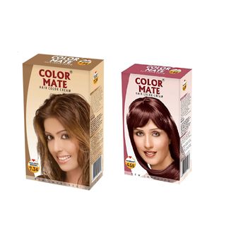 Color Mate Golden Brown and Mahogany Hair Color Cream Image