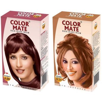 Color Mate Mahogany and Golden Copper Hair Color Cream Image