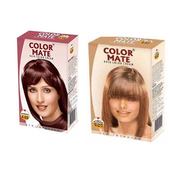 Color Mate Mahogany and Light Blonde Hair Color Cream Image