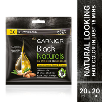 Garnier Black Naturals Oil Enriched Cream Hair Colour Image