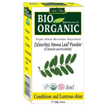 Indus Valley Bio Organic Colourless Henna Leaf Powder Image