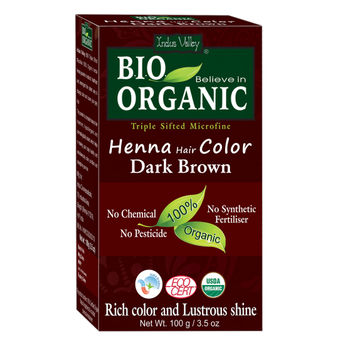 Indus Valley Bio Organic Henna Hair Colour Dark Brown Image