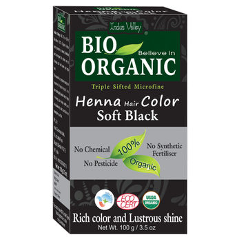 Indus Valley Bio Organic Henna Hair Colour Soft Black Image