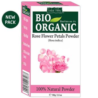 Indus Valley Bio Organic Natural Rose Petals Powder Image