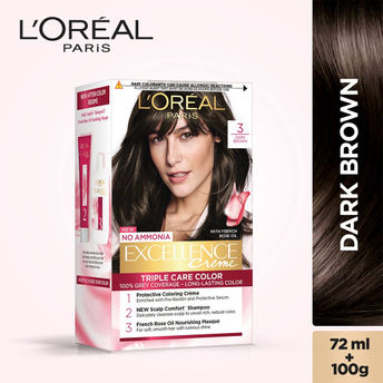 L'Oreal Paris Excellence Creme Hair Color 3 Dark Brown Image