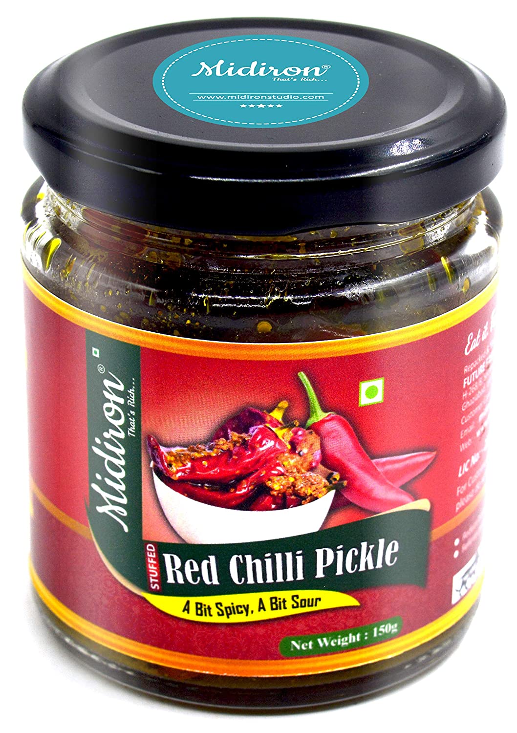 Midiron Homemade Stuffed Red Chilli Pickle Image