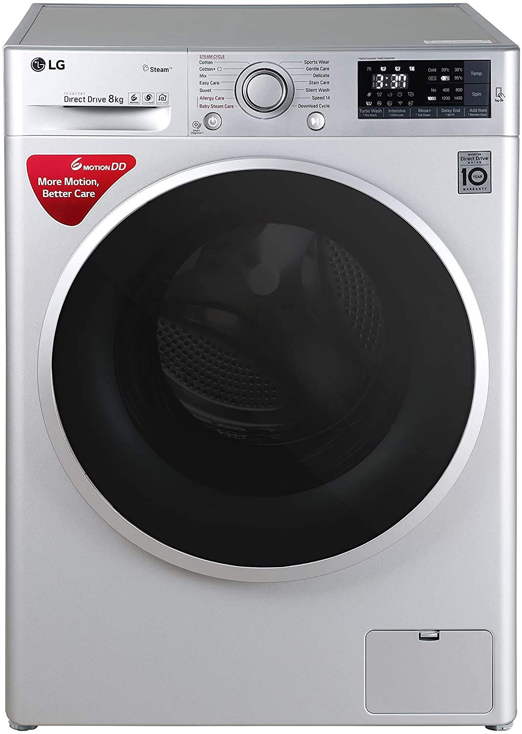 LG 8 kg Inverter Wi-Fi Fully-Automatic Front Loading Washing Machine with Inbuilt Heater Image