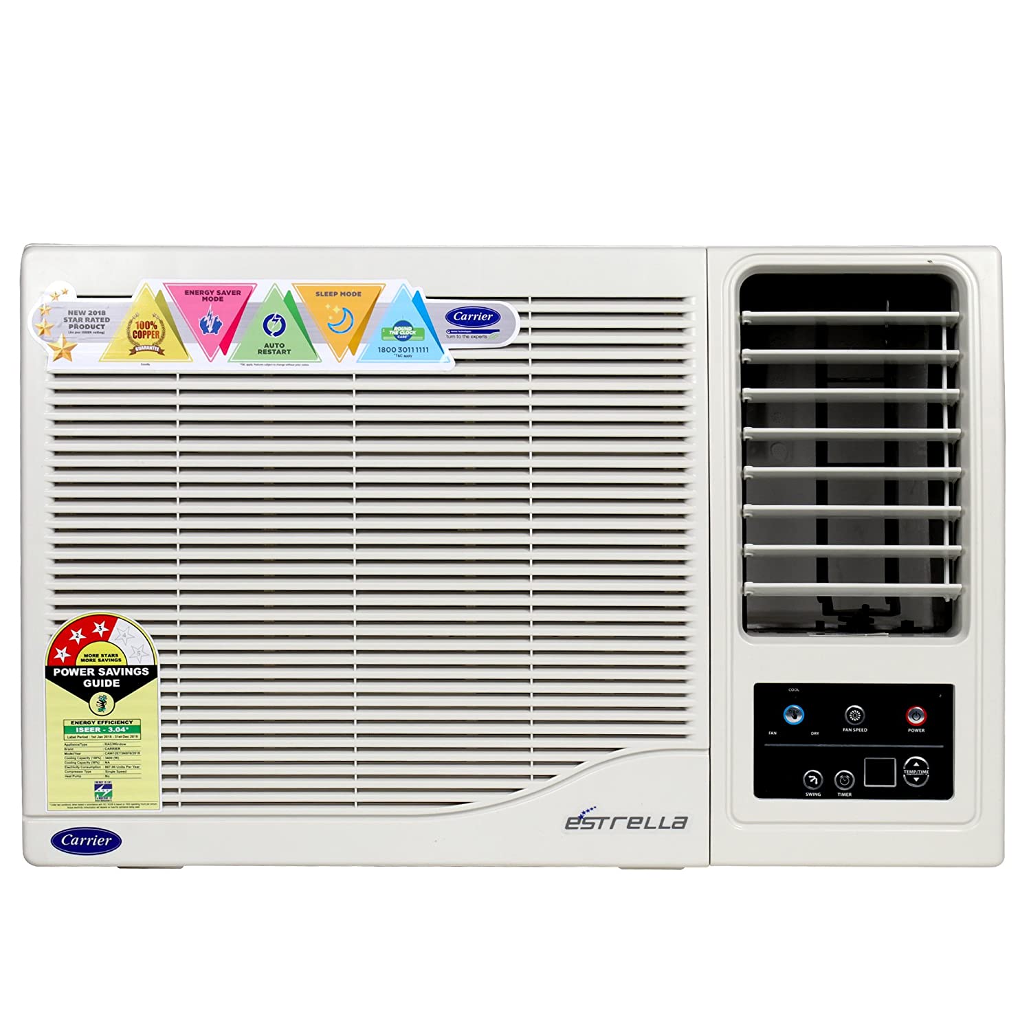Carrier 1 Ton 3 Star Window AC CAW12ET3N8F0 Image