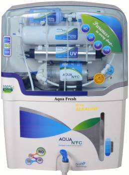 Aqua Fresh NYC ALKALINE white ro+uv+uf+tds+ALKALINE 15L 15L RO+UV+UF <br />+ TDS Water Purifier Image