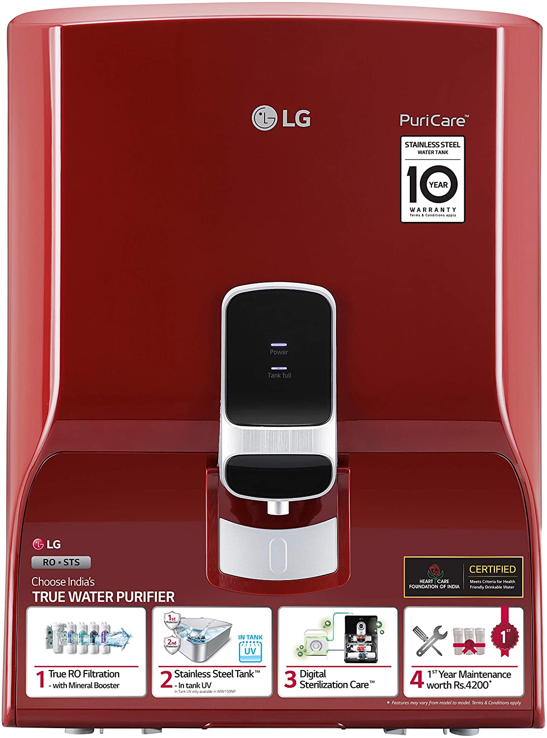 LG WW130NP 8L RO Water Purifier Image