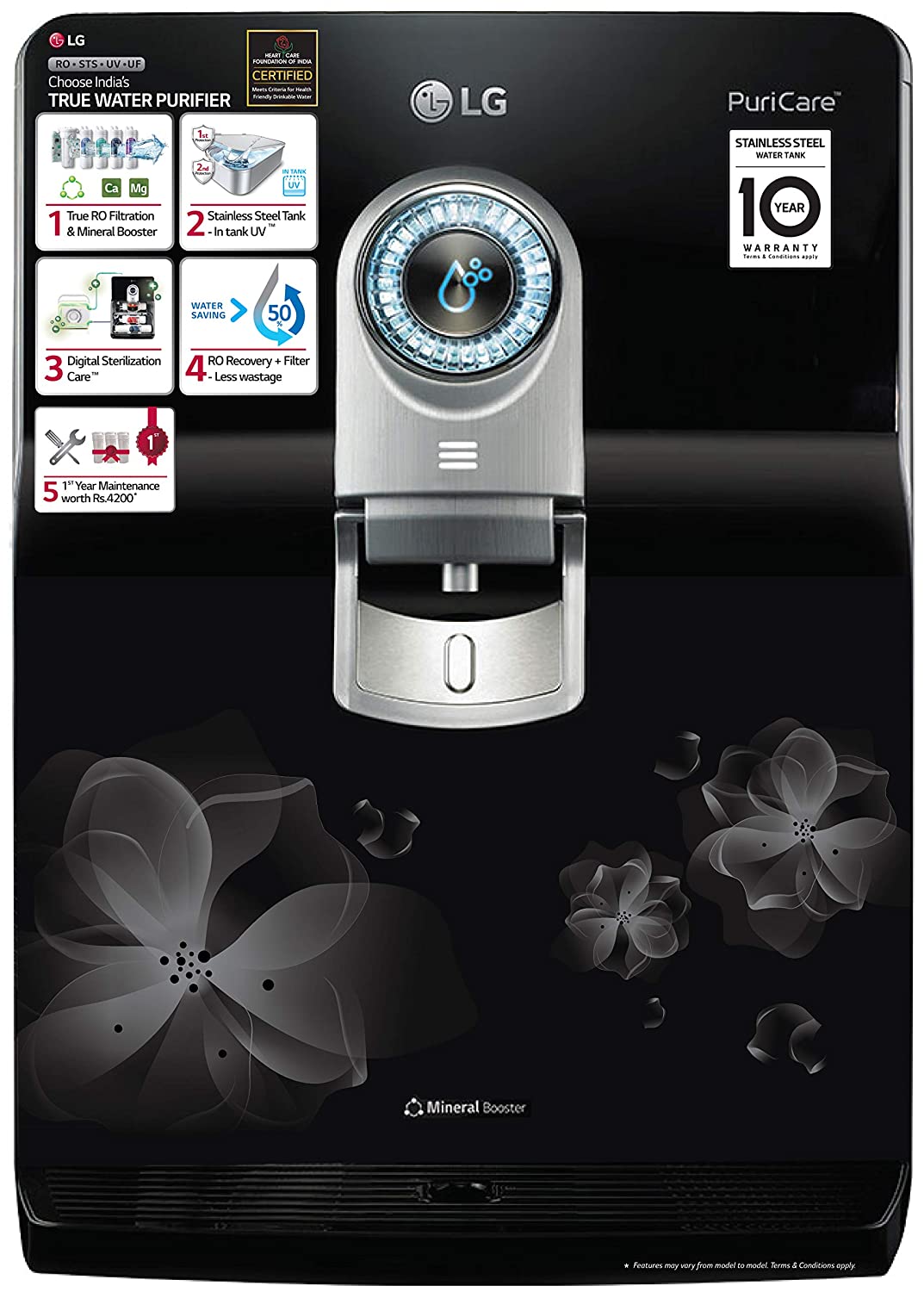 LG WW182EP 8L RO+UV+UF Water Purifier with Stainless Steel Tank Image