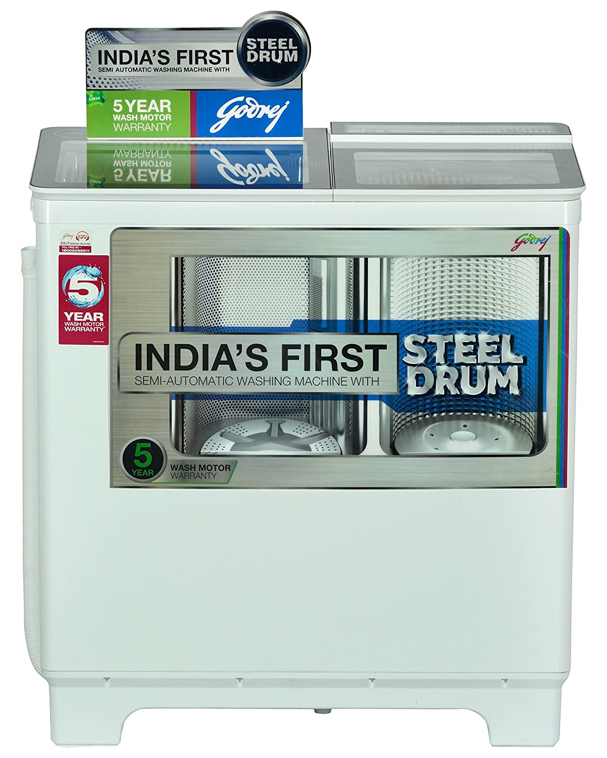 Godrej 8.0Kg Semi Automatic Washing Machine WS800PDS Image