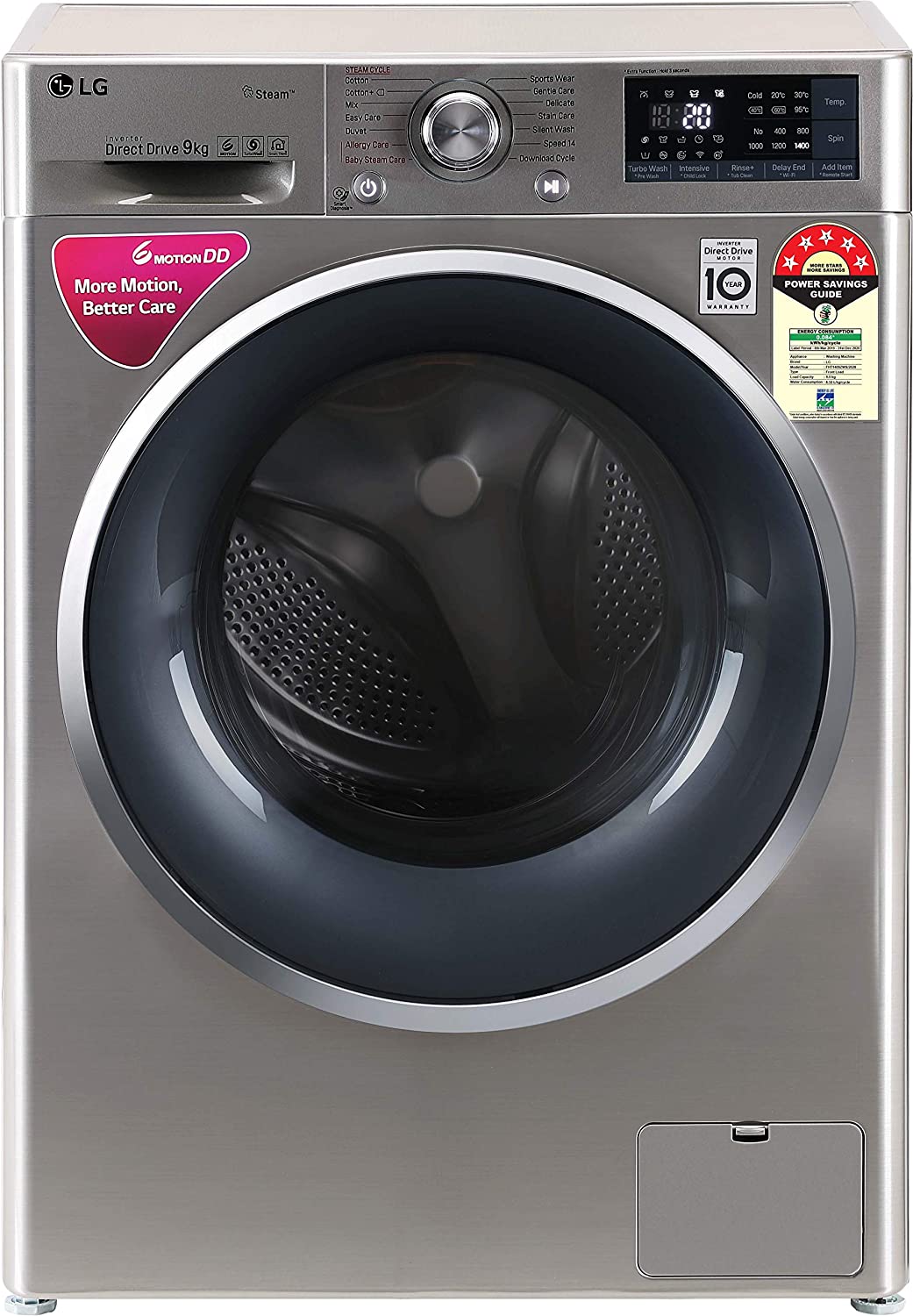 LG 9KG Fully Automatic Front Load Washing Machine FHT1409ZWS Image