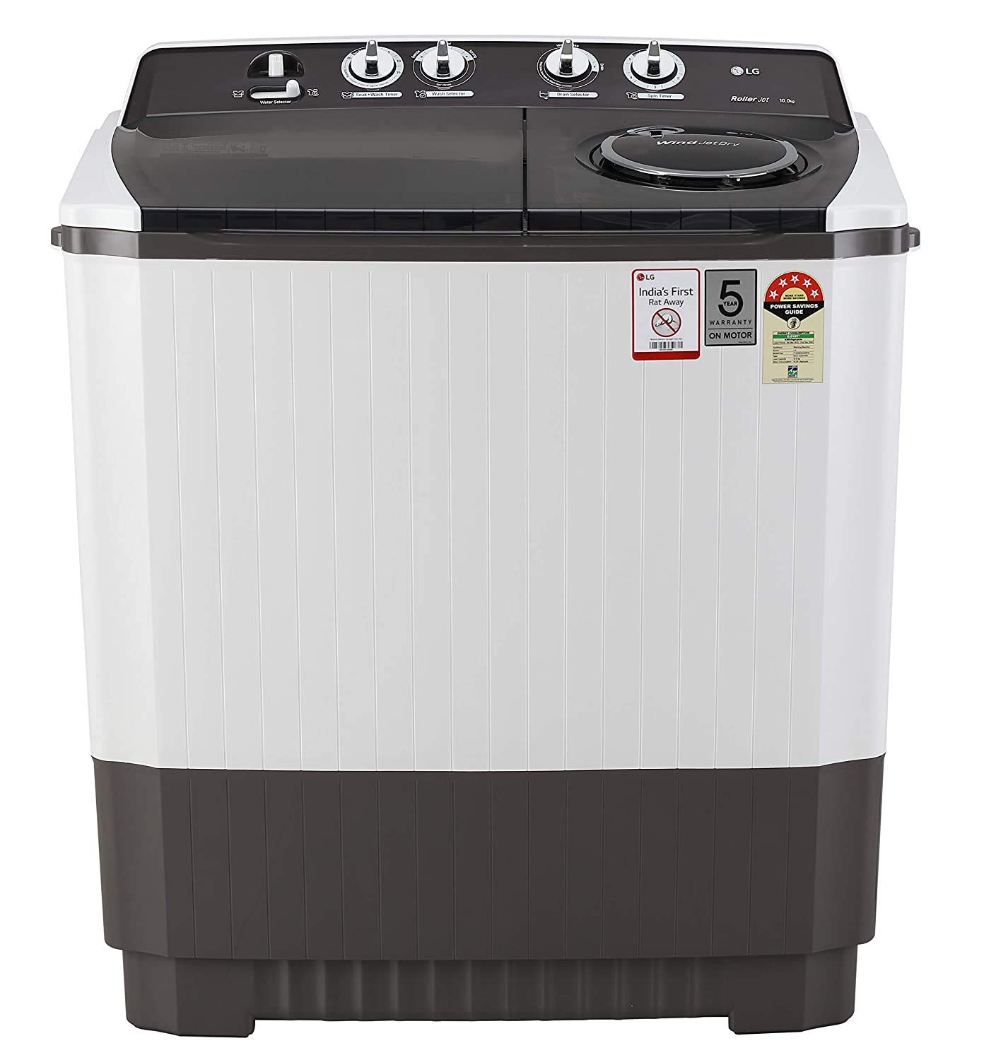 LG 10Kg Semi Automatic Washing Machine P1045SGAZ Image