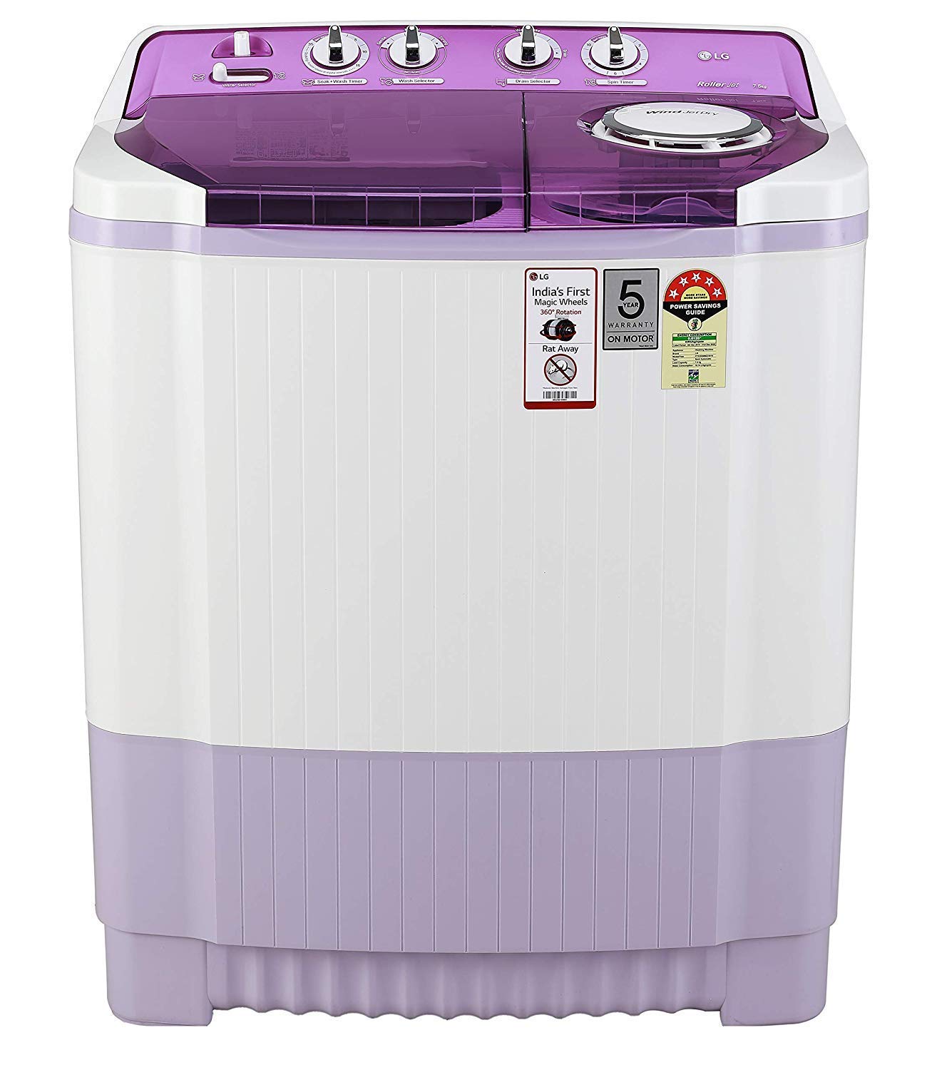 LG 7.5Kg Semi Automatic Washing Machine P7535SMMZ Image