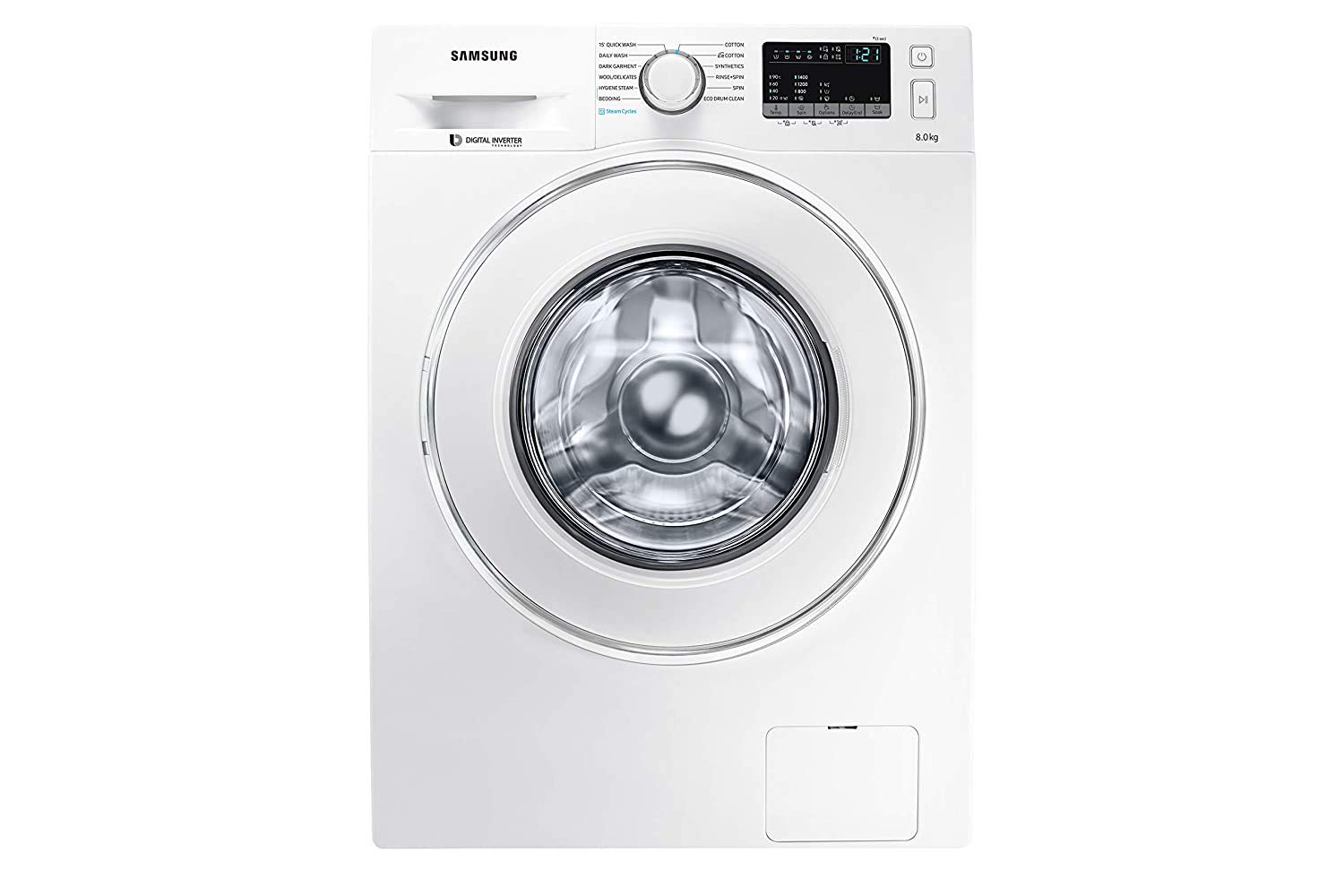 Samsung 8.Kg Fully Automatic Washing Machine Steam Crystal Door WW80J44G0IW Image