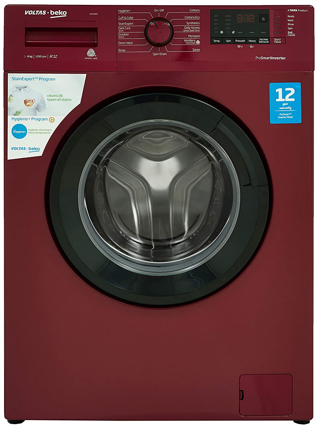 Voltas 6.Kg Fully Automatic Washing Machine Slim Bordeaux BEKO WFL60RS Image