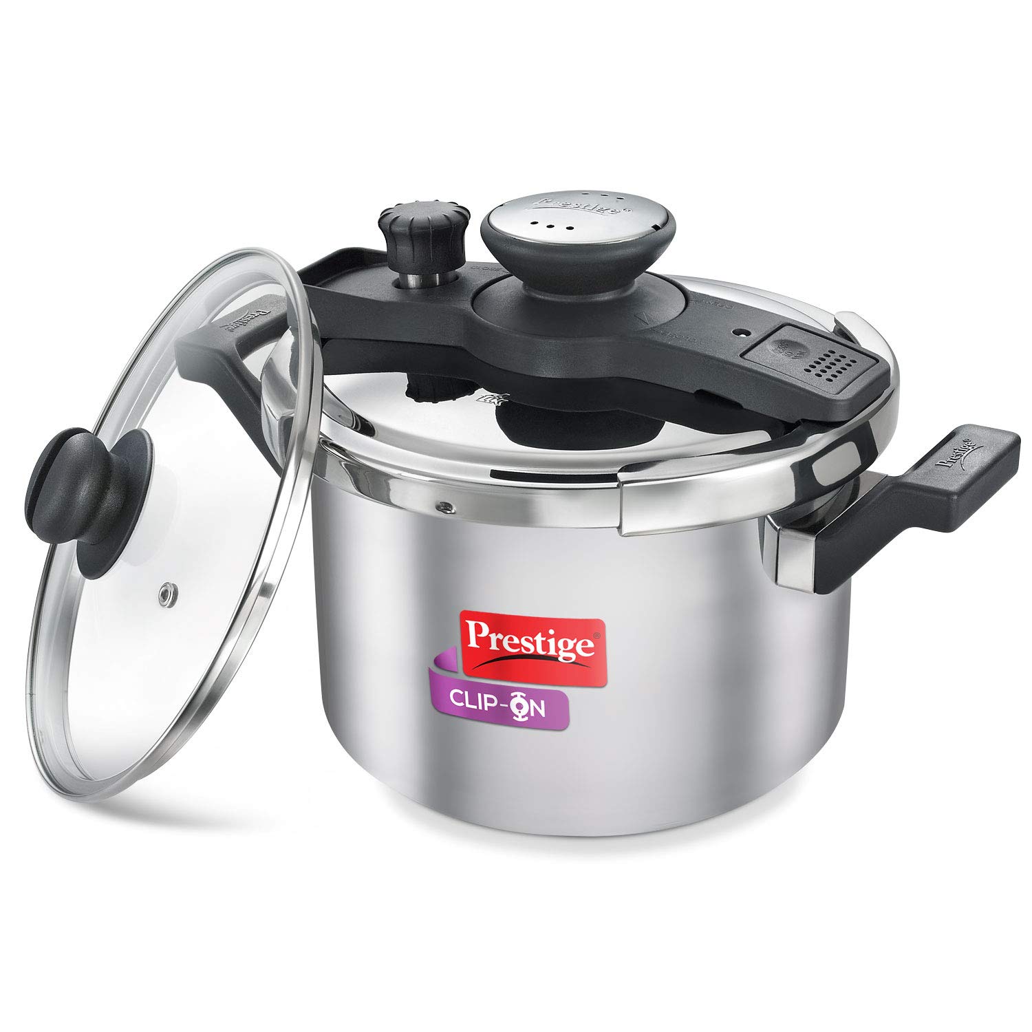 Prestige Stainless Steel Clip On Pressure Cooker 5 Ltrs Image