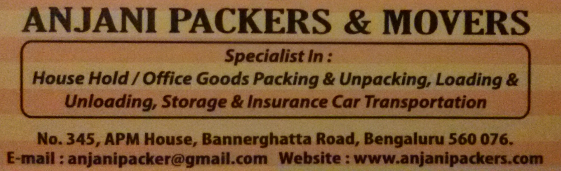 Anjani Packers and Movers - Bangalore Image