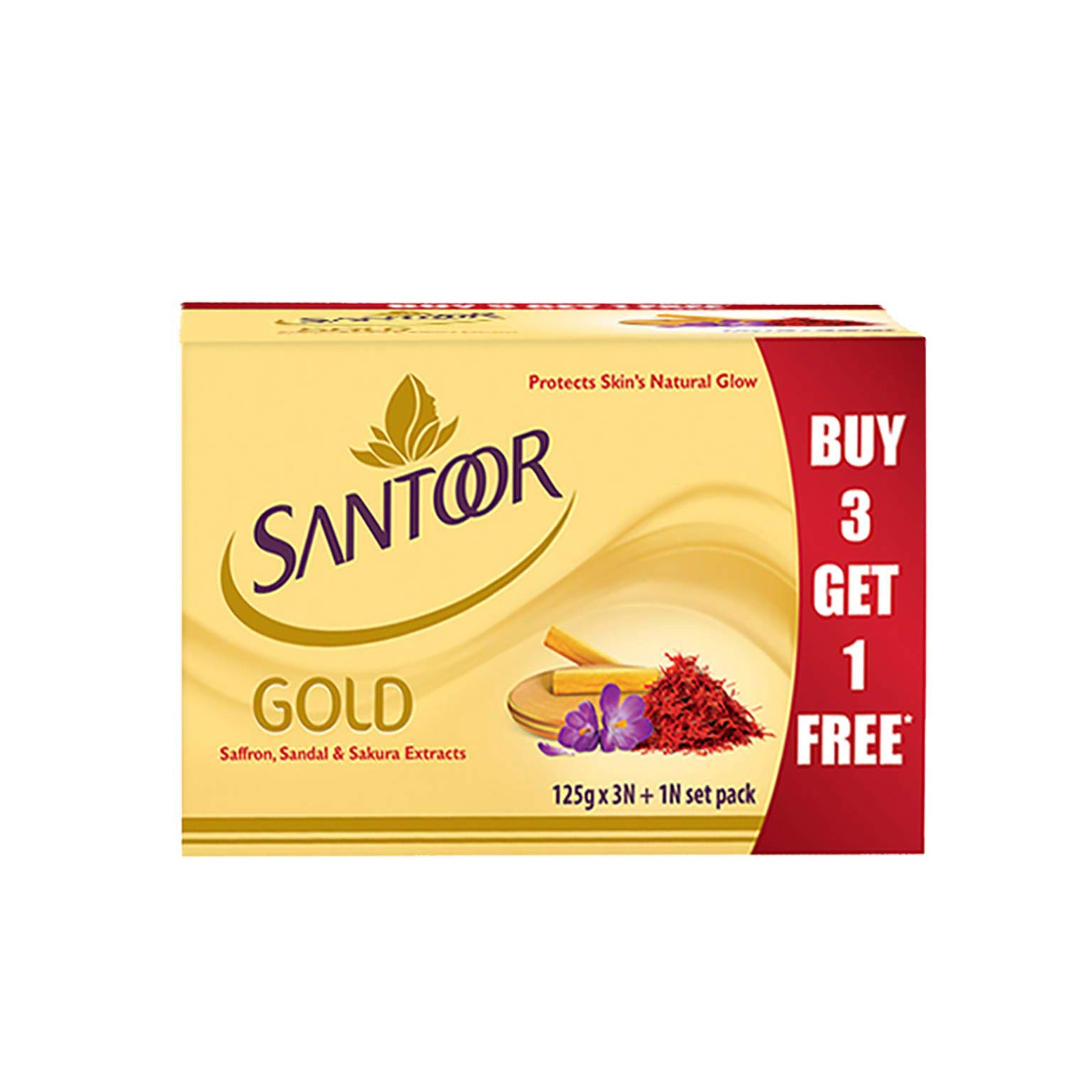 Santoor Gold Saffron Soap Image