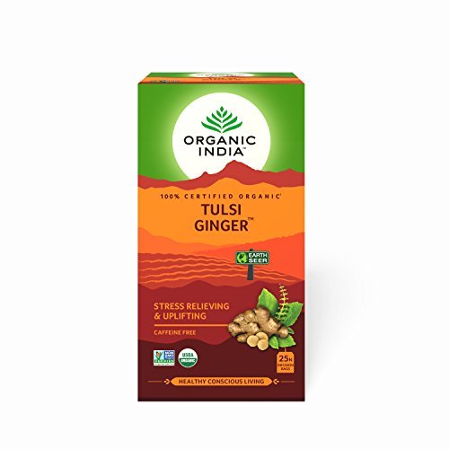 Organic India Tulsi Green Tea Lemon Ginger Image