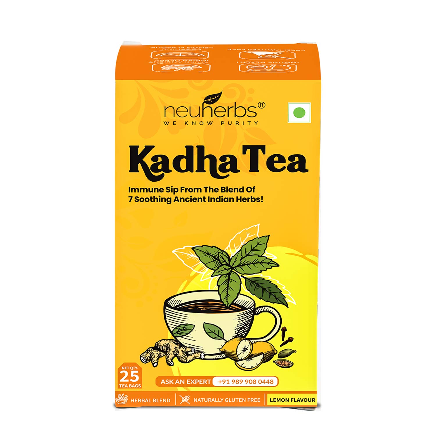 Neuherbs Kadha Tea Lemon Flavour Image