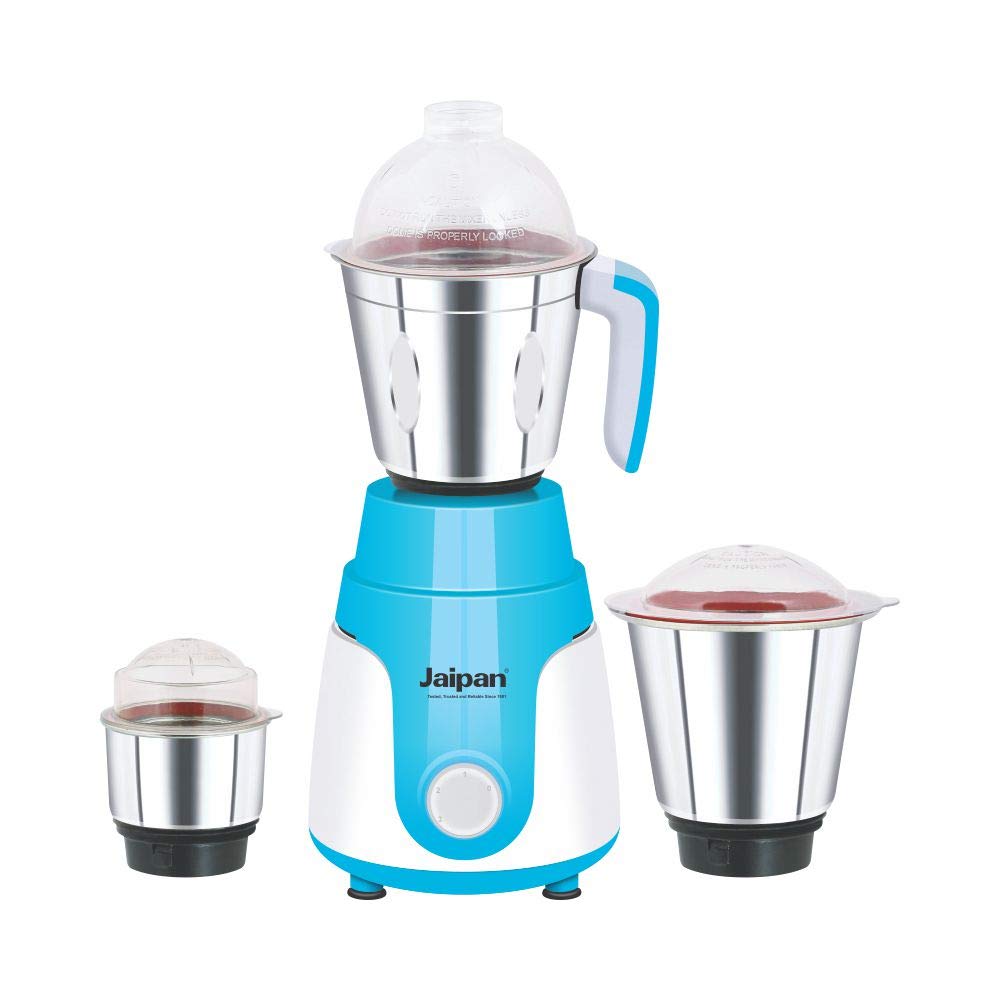 Jaipan Mixer Grinder Mega Star (Blue) 550W 3 Heavy Duty Stainless Steel Jars Image