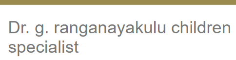 Dr. G Ranganayakulu - Saroor Nagar - Hyderabad Image