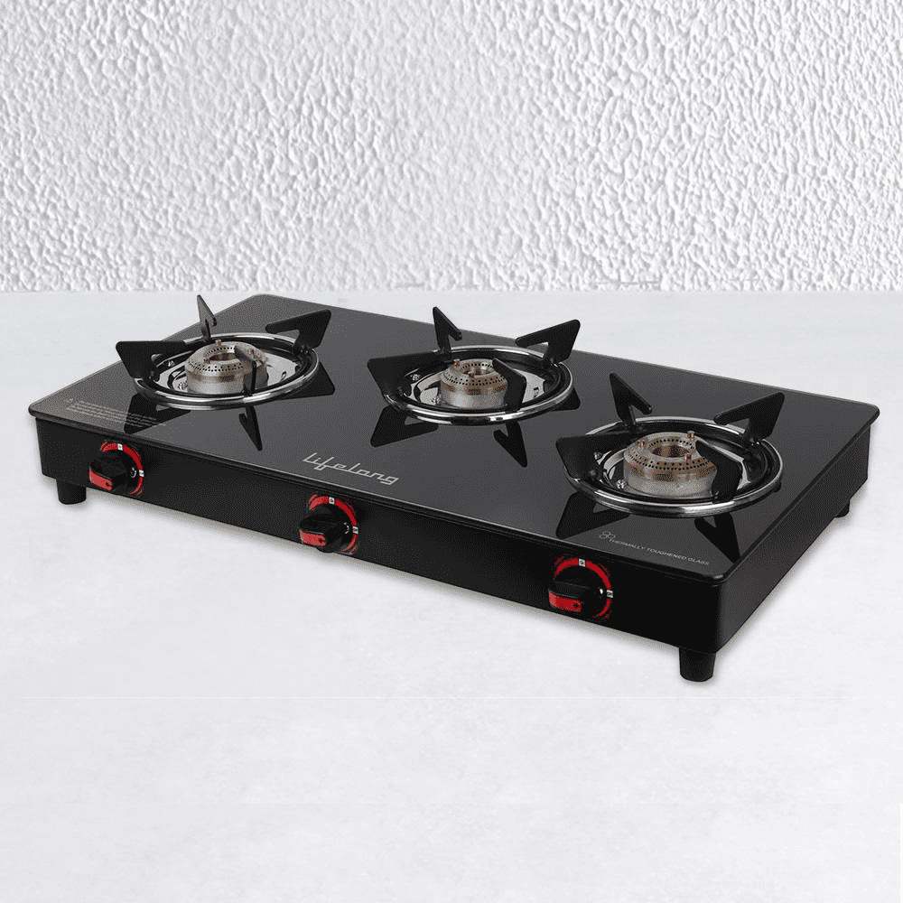 Lifelong LLGS23 Glass 3 Top Burner Cooktop Image