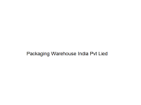 Packaging Warehouse India Pvt Lied 